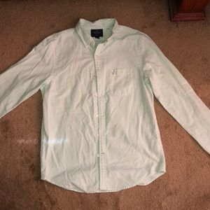 american eagle striped button down shirt